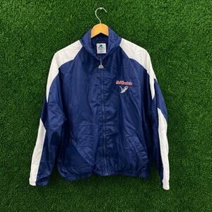 Vintage Oak Mountain Eagles Windbreaker Jacket Navy Blue White Colorblock Size L